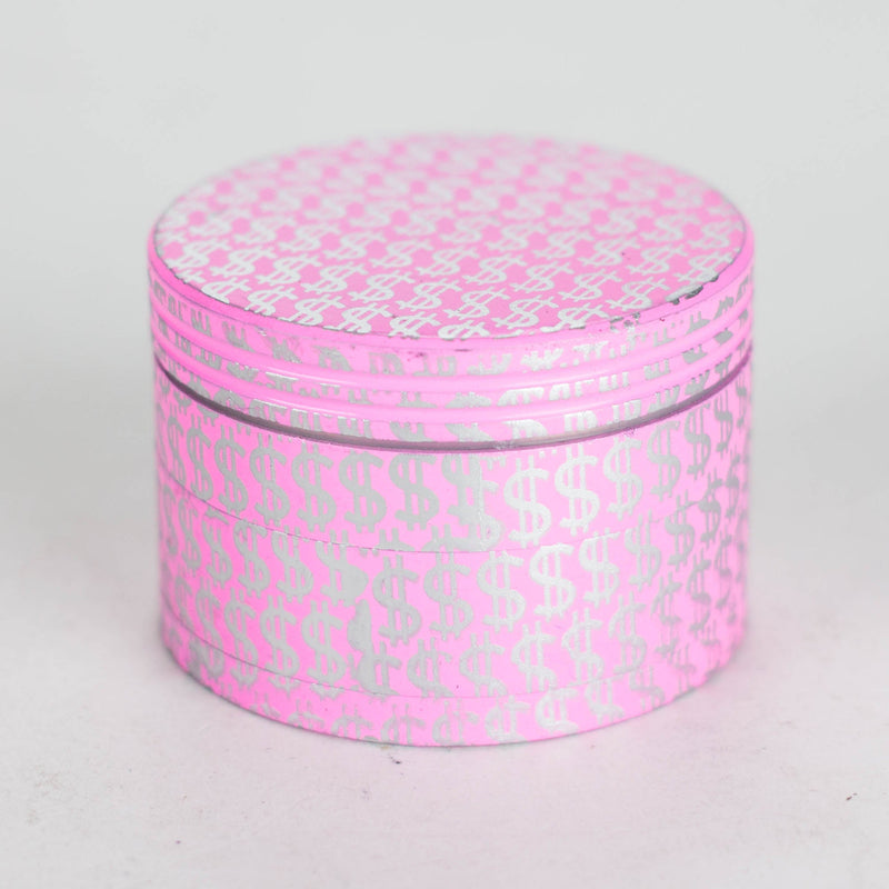 58mm Dollor sign aluminium grinder Pack of 12 Display Pack Bongzie Smokes