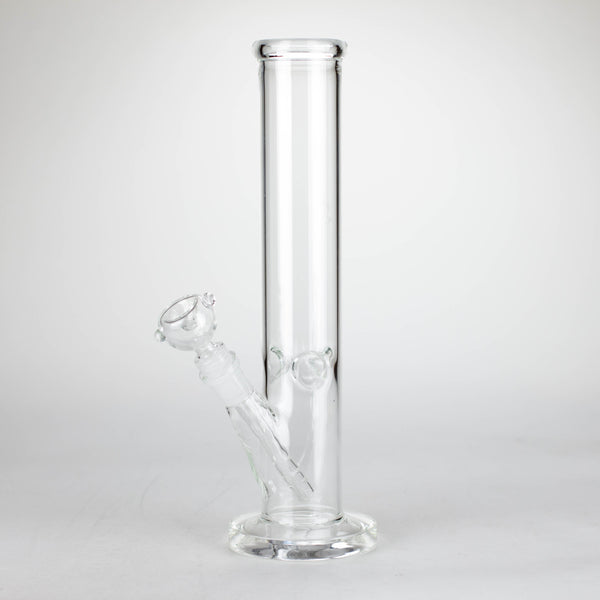 O 12" Clear Straight Tube Bong