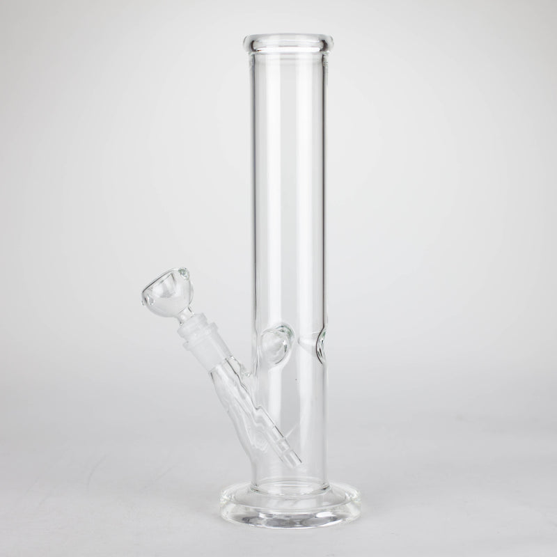 O 12" Clear Straight Tube Bong