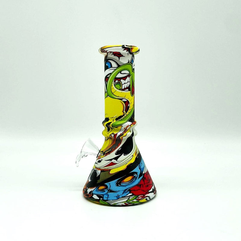 6" Multicolor Mini soft glass water bong Assorted Designs [PIP411]_3