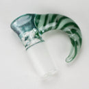 Shine Glassworks | 19mm 4 Hole Dichroic bowl with Horn - Made in Canada Bowl · Banger · Oil Burner Smoking Cat Distribution Green