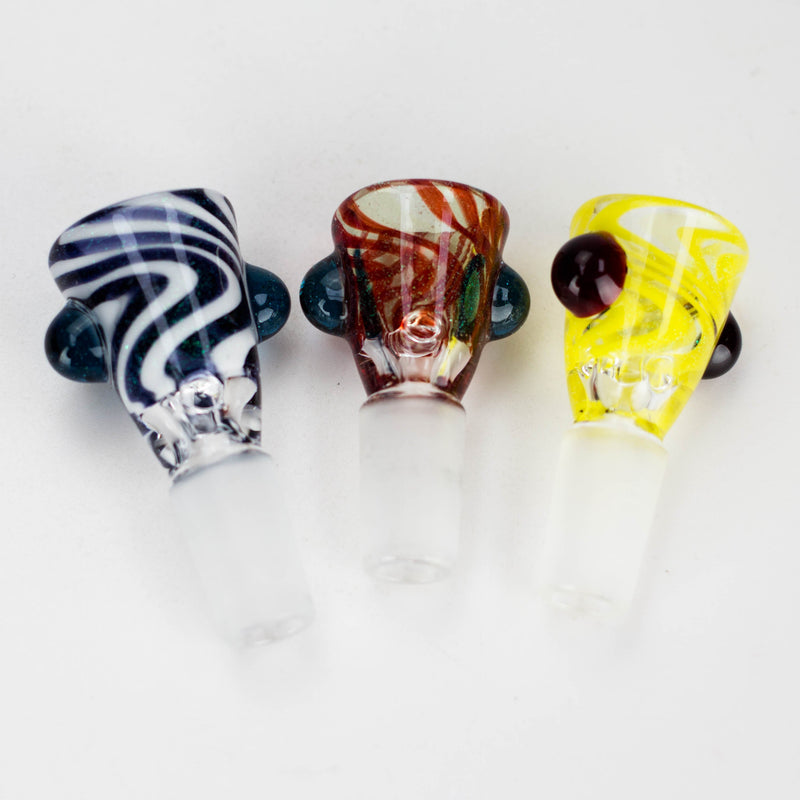 O Shine Glassworks | Dichro Vacstack 14mm  3 Hole bowl - made in canada