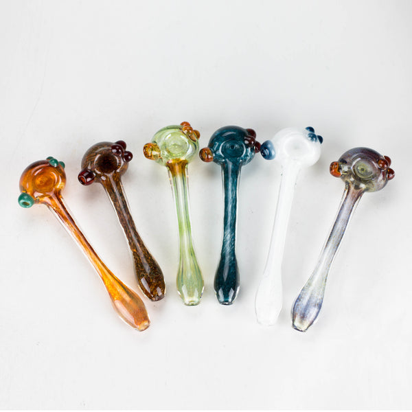 O Shine Glassworks | Frit Pipe with coloured Accents - Made in Canada