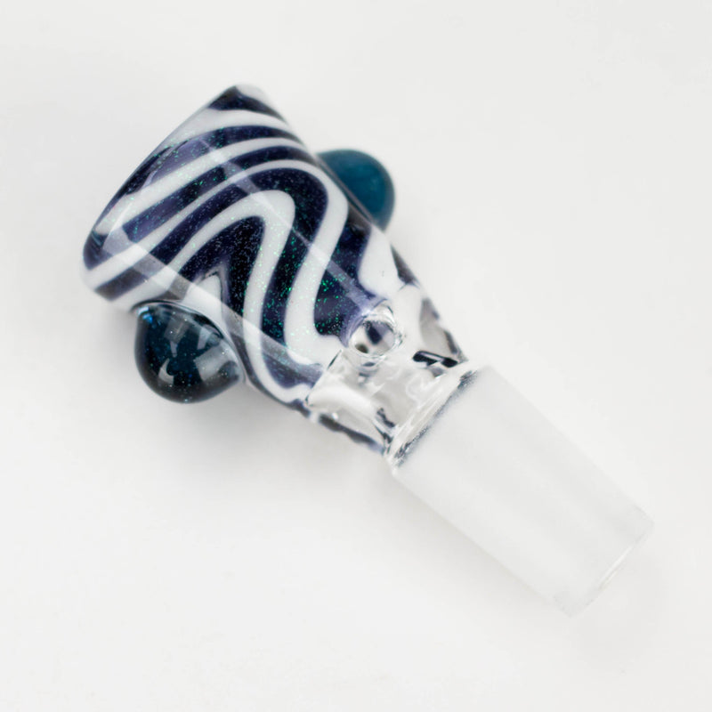 O Shine Glassworks | Dichro Vacstack 14mm  3 Hole bowl - made in canada