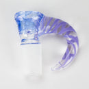 Shine Glassworks | 19mm 4 Hole Dichroic bowl with Horn - Made in Canada Bowl · Banger · Oil Burner Smoking Cat Distribution Purple