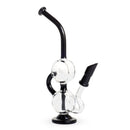 10" Dab Rig Recycler M14 - Black and Clear Glass Rig PINNACLE DISTRIBUTORS INC.