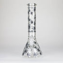 Karma | 14" Leaf Beaker Glow in the dark Glass Bong Glass Bong Maq Distributors