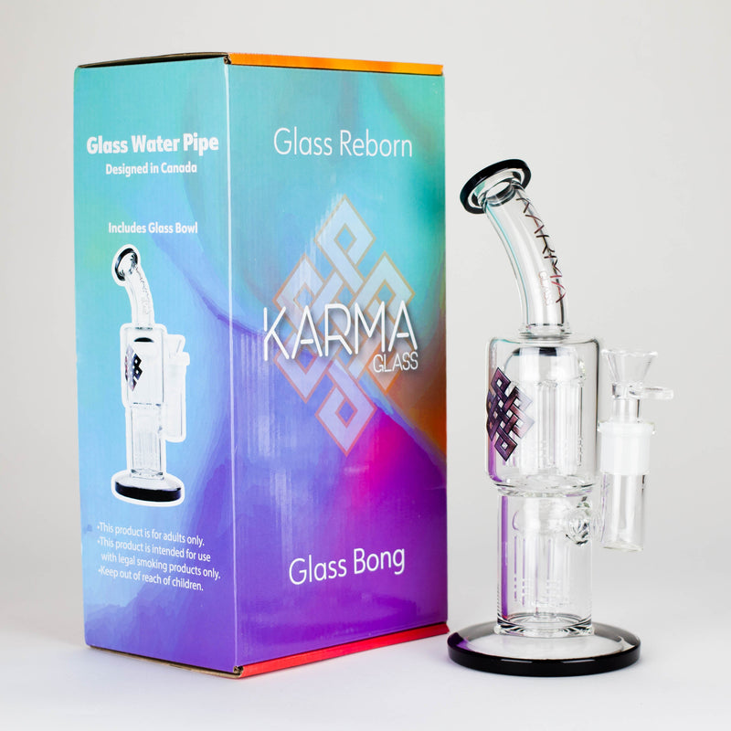 O Karma | Glass Bong 11" Double Tree Bend