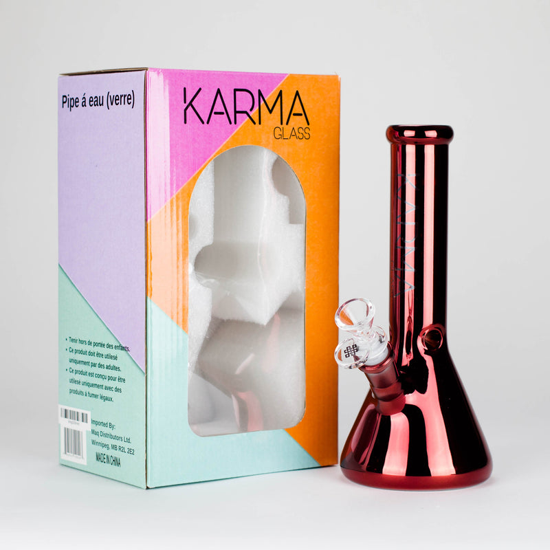 O Karma | Glass Bong 9" Beaker Metallic