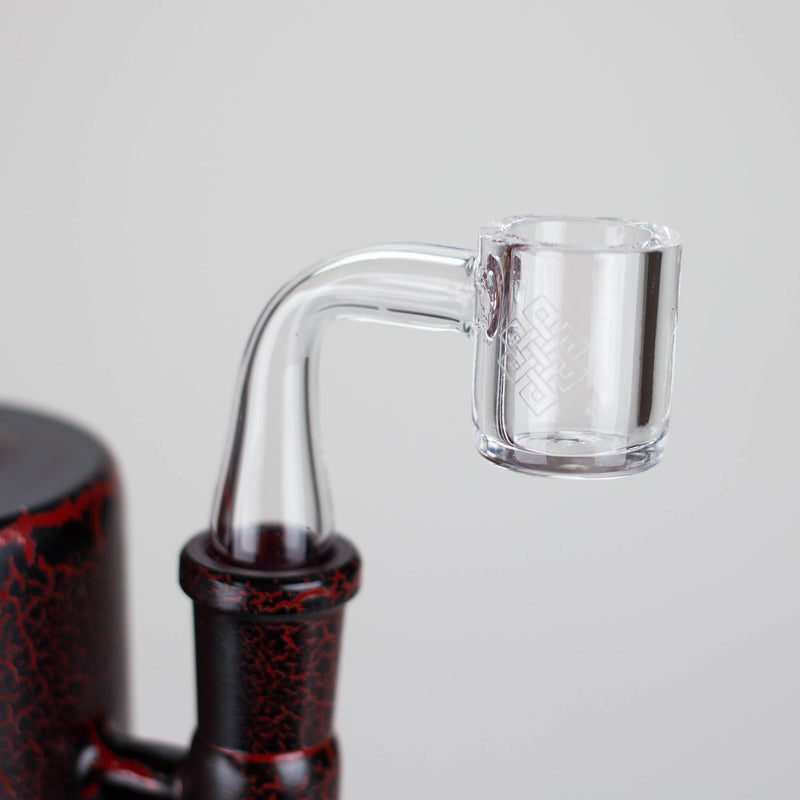 Karma | 6" Red Lightning Plated Inline Glass Dab Rig Glass Rig Maq Distributors