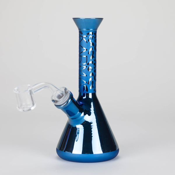 O Karma | 7" Metallic Sandblasted Beaker Glass Dab Rig