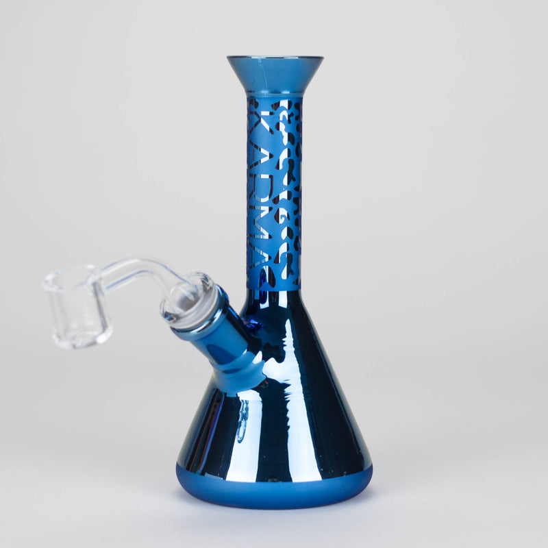 Karma | 7" Metallic Sandblasted Beaker Glass Dab Rig Glass Rig Maq Distributors