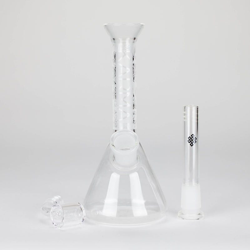 O Karma | 7" Sandblasted Beaker Glass Dab Rig