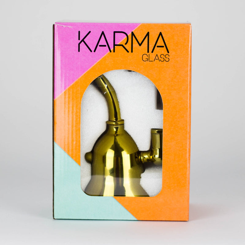 O Karma | 6" Metallic Gold Kettle Glass Dab Rig