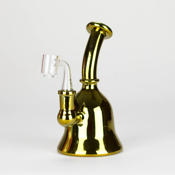 O Karma | 6" Metallic Gold Kettle Glass Dab Rig