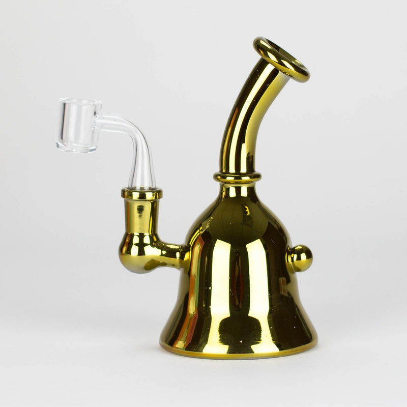 O Karma | 6" Metallic Gold Kettle Glass Dab Rig