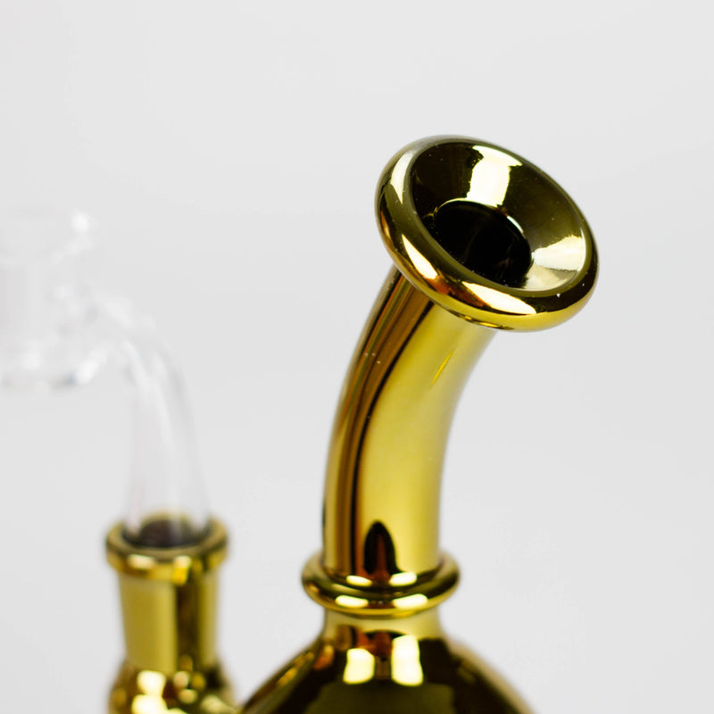 O Karma | 6" Metallic Gold Kettle Glass Dab Rig