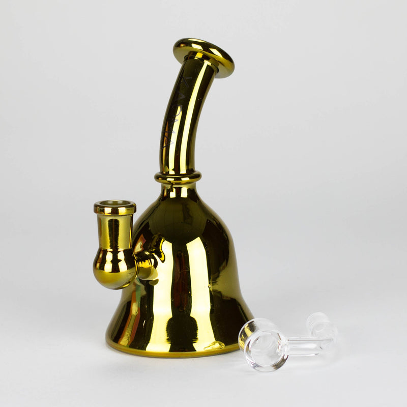 O Karma | 6" Metallic Gold Kettle Glass Dab Rig