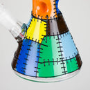 Karma | 9" Beaker Stitched Up Design Glass Bong Glass Bong Maq Distributors