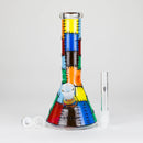 Karma | 9" Beaker Stitched Up Design Glass Bong Glass Bong Maq Distributors