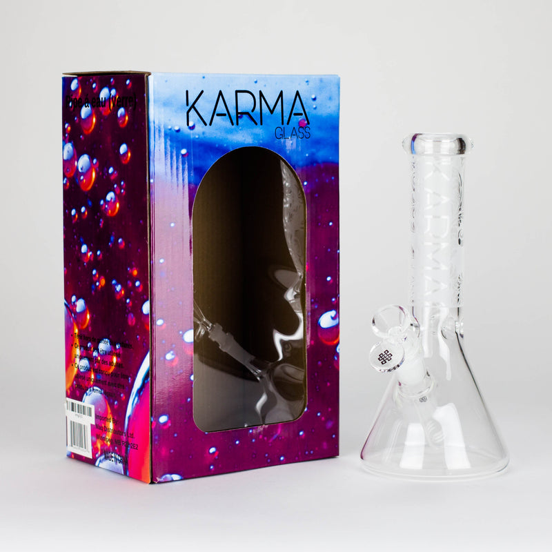 O Karma | 9" Beaker Sandblasted Glass Bong