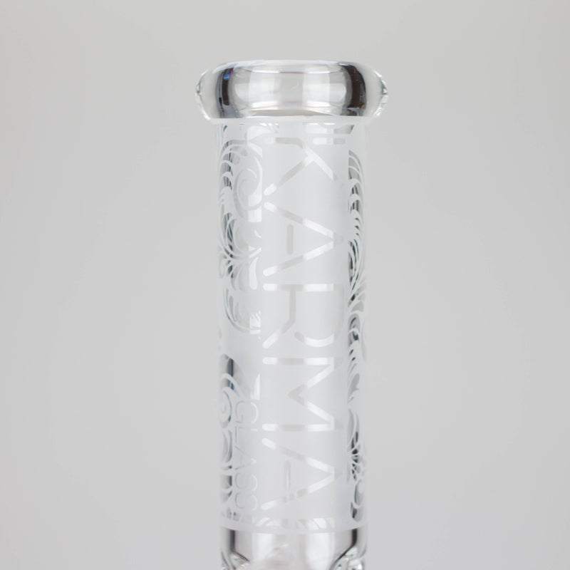 O Karma | 9" Beaker Sandblasted Glass Bong