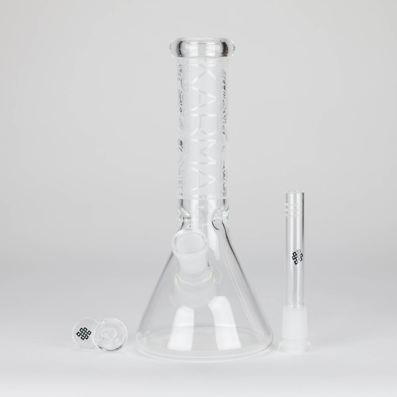 O Karma | 9" Beaker Sandblasted Glass Bong