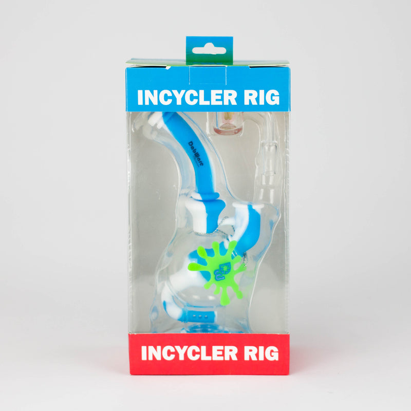 O Dabware | Silicone Rig Platinum Global Incycler Rig (Blue/White)