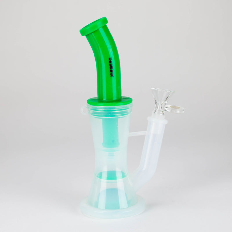 O Dabware | Silicone Bubbler Platinum 10" Double Perc (Green)