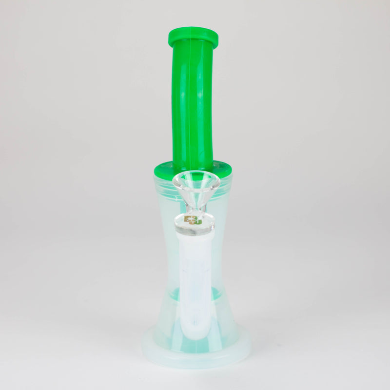 O Dabware | Silicone Bubbler Platinum 10" Double Perc (Green)