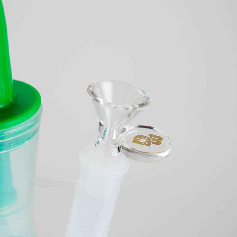 O Dabware | Silicone Bubbler Platinum 10" Double Perc (Green)