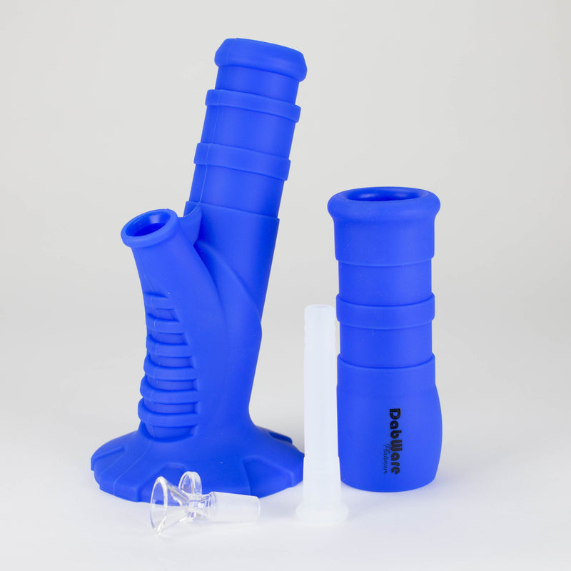 O Dabware | Silicone Bong Platinum 14" Straight Shooter 2PC