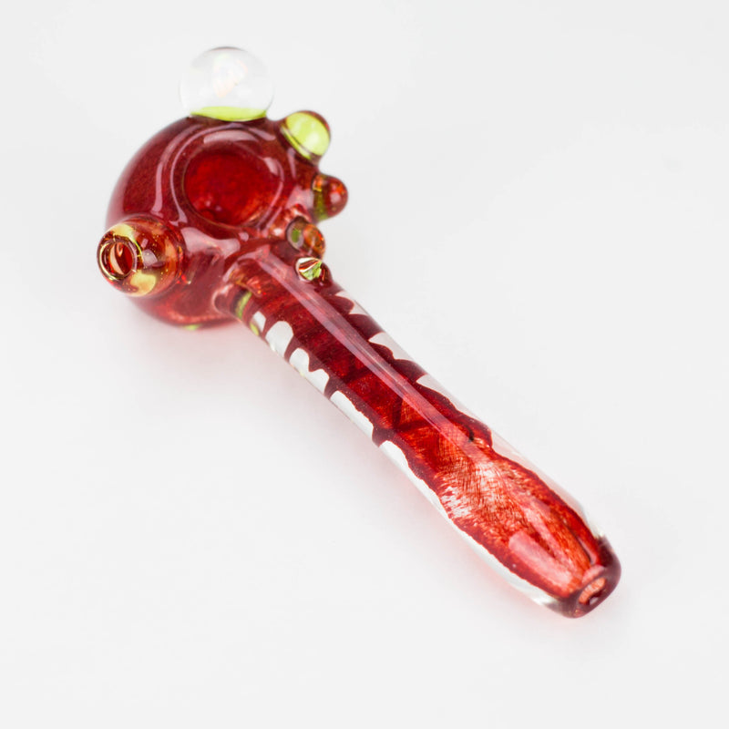 O Shine Glassworks | Deluxe Frit Pipe with Large Opal - Made in Canada