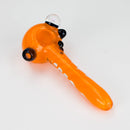 Shine Glassworks | Deluxe Frit Pipe with Large Opal - Made in Canada Glass Pipe Smoking Cat Distribution Orange