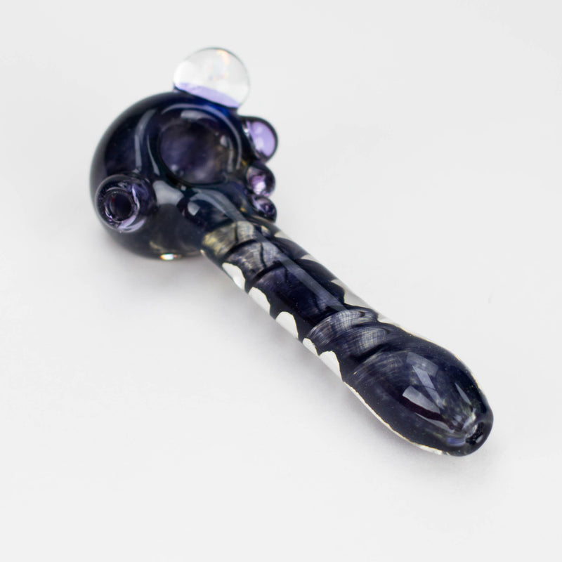 O Shine Glassworks | Deluxe Frit Pipe with Large Opal - Made in Canada