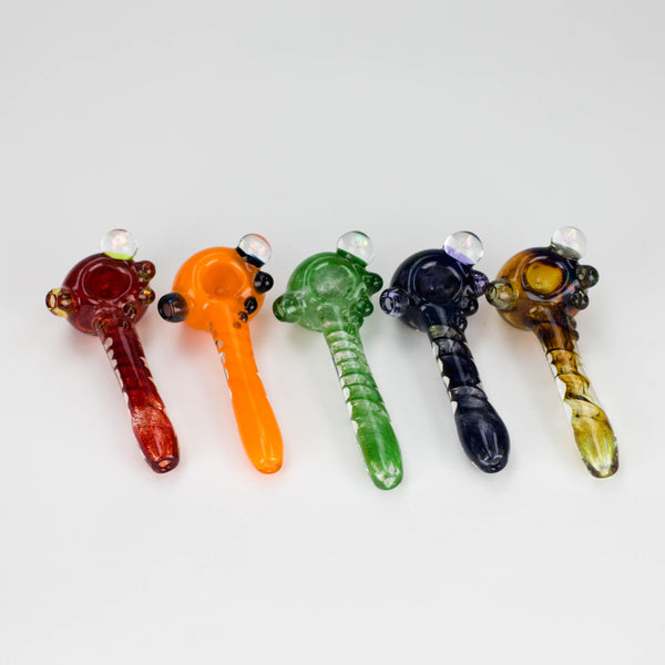 O Shine Glassworks | Deluxe Frit Pipe with Large Opal - Made in Canada