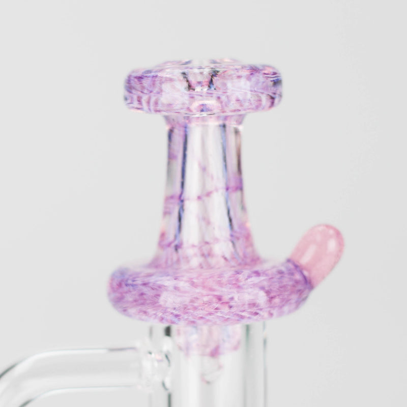 O Shine Glassworks | Large Latticino Directional Carb Cap - Made in Canada