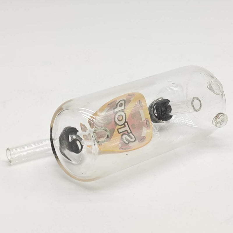 4.5" Tank Design Bubble Bong-Assorted Sticker Glass Rig Super Supplys Inc