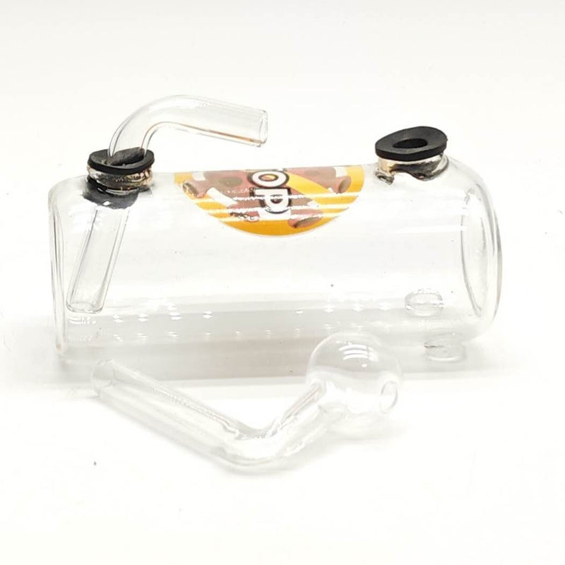 4.5" Tank Design Bubble Bong-Assorted Sticker Glass Rig Super Supplys Inc