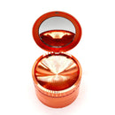 63mm Mirror Lid Leaf Design Rose Gold Grinder Box of 6 [GRI812] Display Pack NIBO Distribution