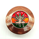 63mm Mirror Lid Leaf Design Rose Gold Grinder Box of 6 [GRI812] Display Pack NIBO Distribution