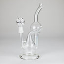 Pure Glass | 8" Infinity Recycler 2 - Flower and Dab Glass Rig PINNACLE DISTRIBUTORS INC.