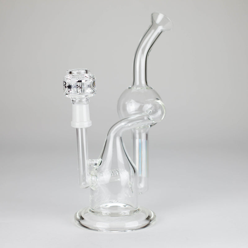 Pure Glass | 8" Infinity Recycler 2 - Flower and Dab Glass Rig PINNACLE DISTRIBUTORS INC.