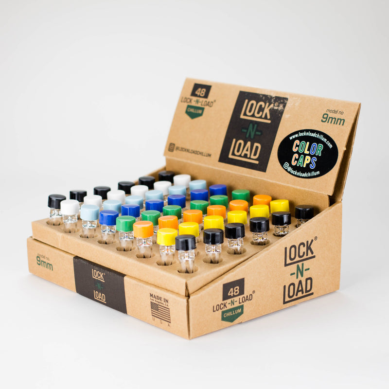 Lock-N-Load | Color Cap Chillum - 9mm - 48 CT One Hitter PINNACLE DISTRIBUTORS INC.