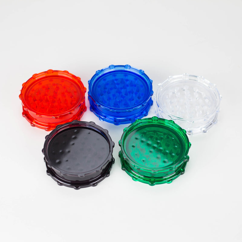 O 2PC Plastic Assorted Colored Grinder 3" - 100 Ct