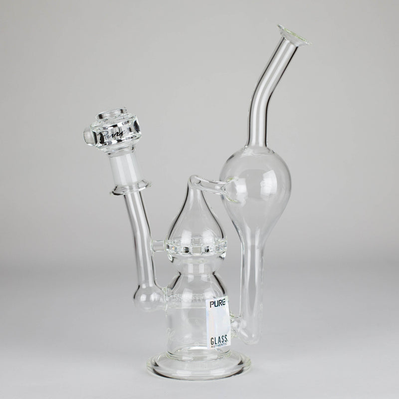 Pure Glass | 12" Infinity Recycler - Flower and Dab Glass Rig PINNACLE DISTRIBUTORS INC.