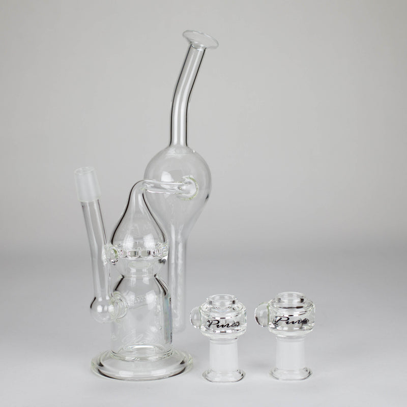 Pure Glass | 12" Infinity Recycler - Flower and Dab Glass Rig PINNACLE DISTRIBUTORS INC.