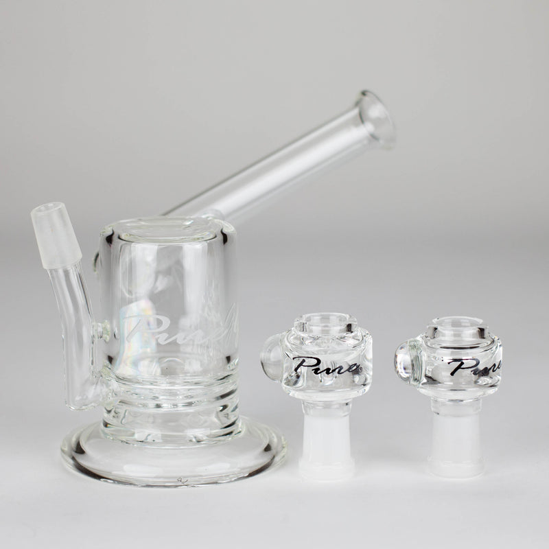 O Pure Glass | 5" Magma Ring Perc - Flower and Dab