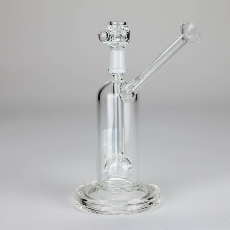Pure Glass | 6.5" Solaris 10mm Bubbler Clear Glass Rig PINNACLE DISTRIBUTORS INC.