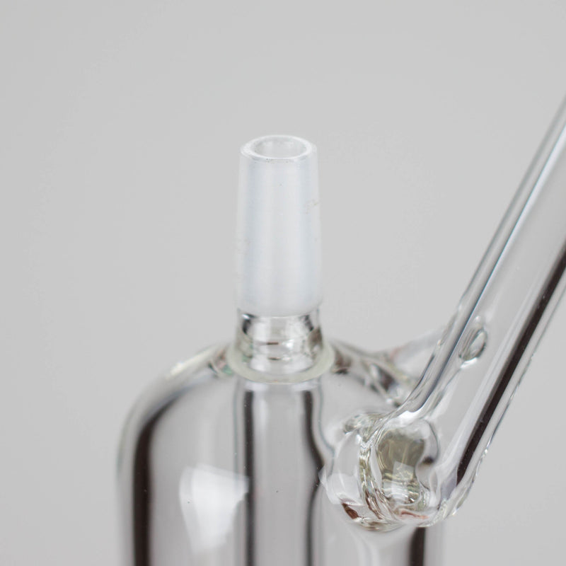 Pure Glass | 6.5" Solaris 10mm Bubbler Clear Glass Rig PINNACLE DISTRIBUTORS INC.